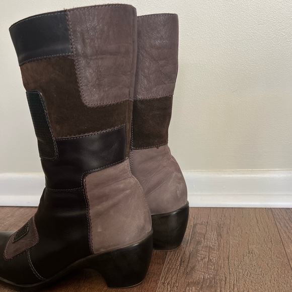 Naot Paradise Brown Suede & Leather Mid-Calf Boot, Size 8 US // 39 EU - Picture 8 of 16